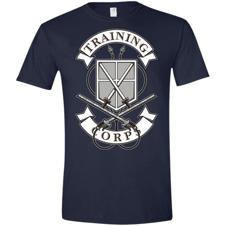 T-Shirts Navy / X-Small AoT Training Corps Men's Semi-Fitted Softstyle
