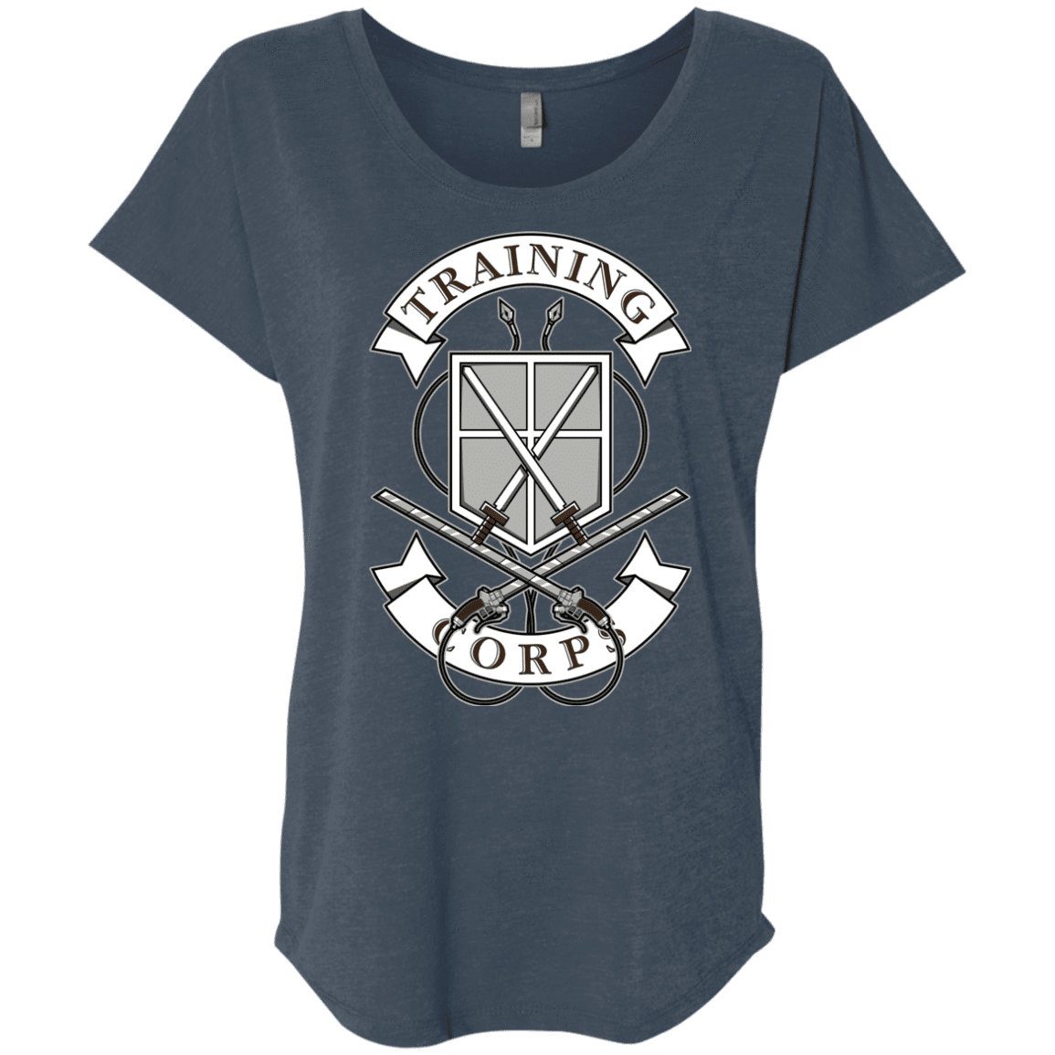 T-Shirts Indigo / X-Small AoT Training Corps Triblend Dolman Sleeve