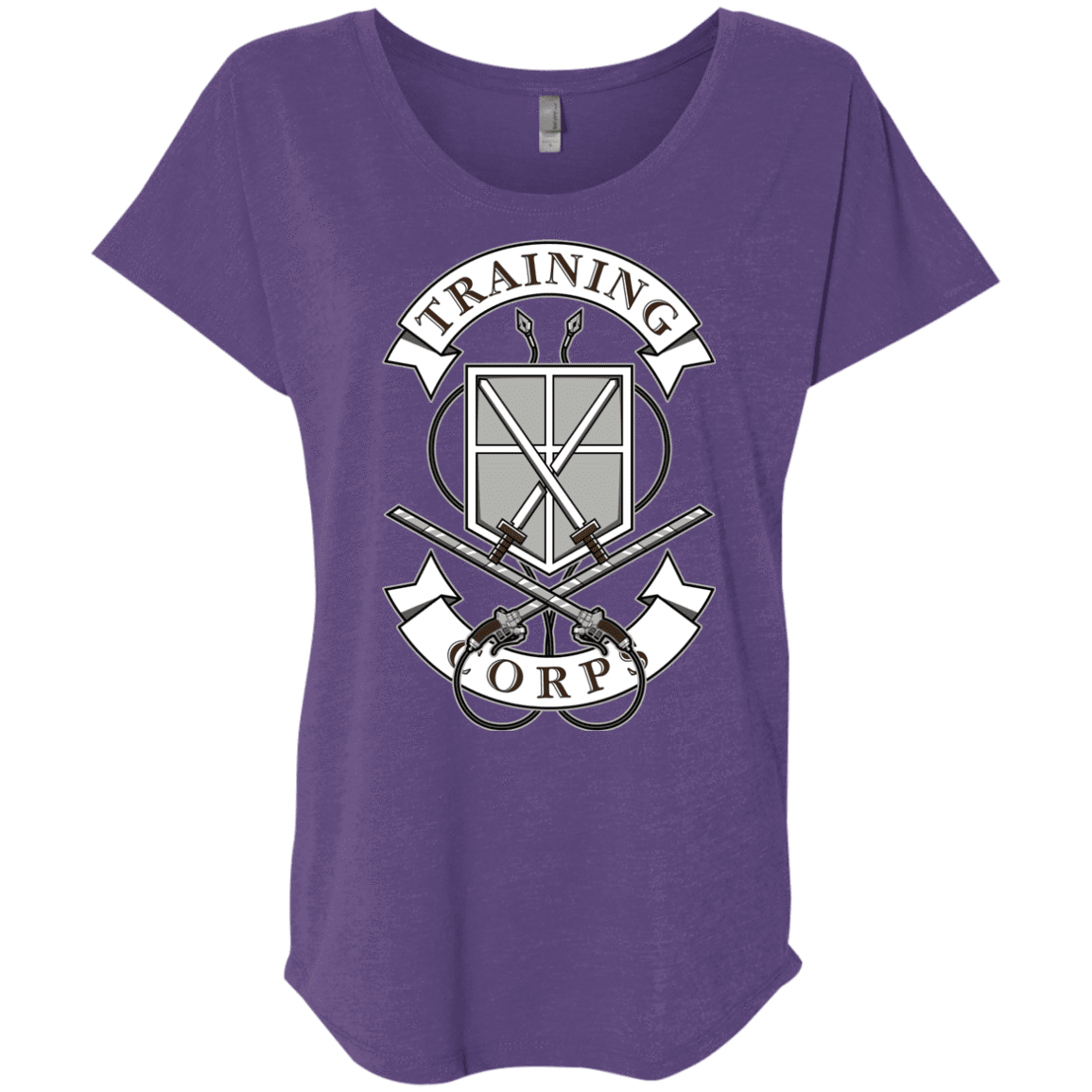 T-Shirts Purple Rush / X-Small AoT Training Corps Triblend Dolman Sleeve