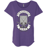 T-Shirts Purple Rush / X-Small AoT Training Corps Triblend Dolman Sleeve