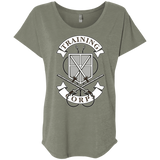 T-Shirts Venetian Grey / X-Small AoT Training Corps Triblend Dolman Sleeve