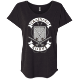 T-Shirts Vintage Black / X-Small AoT Training Corps Triblend Dolman Sleeve