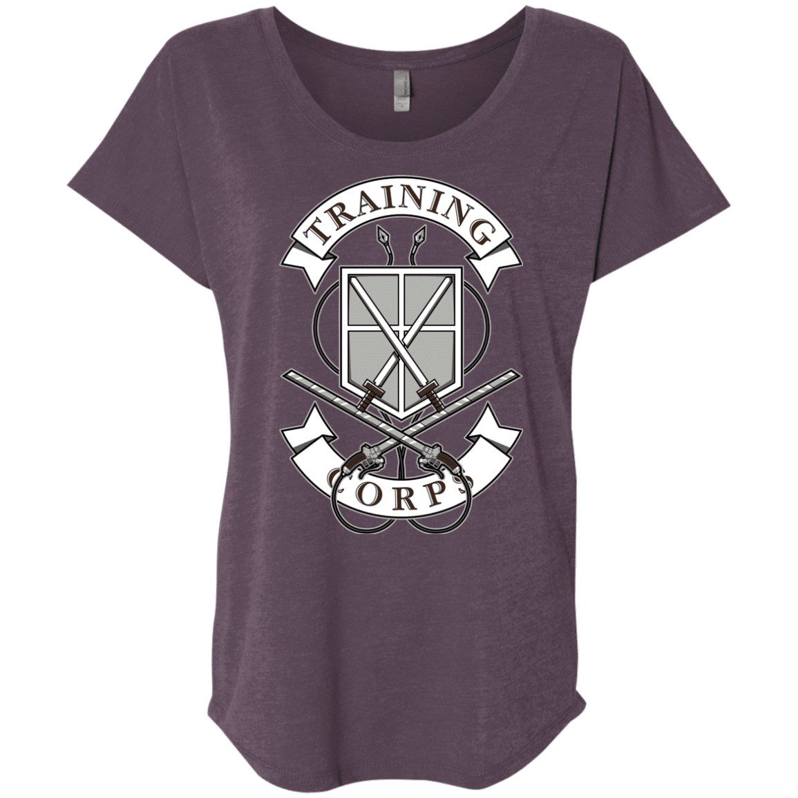 T-Shirts Vintage Purple / X-Small AoT Training Corps Triblend Dolman Sleeve