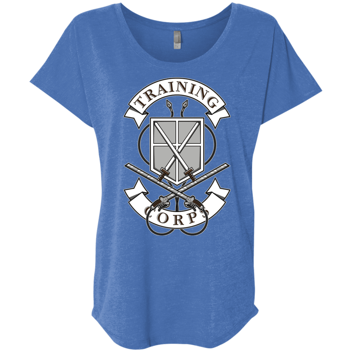 T-Shirts Vintage Royal / X-Small AoT Training Corps Triblend Dolman Sleeve