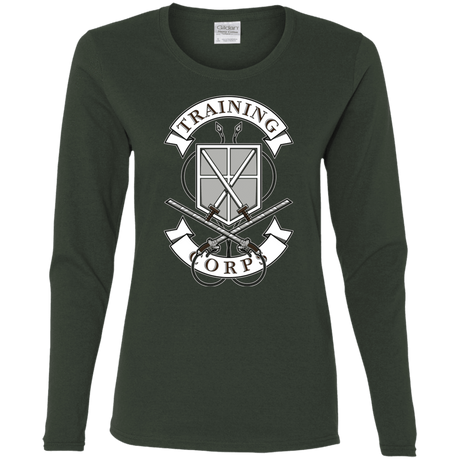 T-Shirts Forest / S AoT Training Corps Women's Long Sleeve T-Shirt