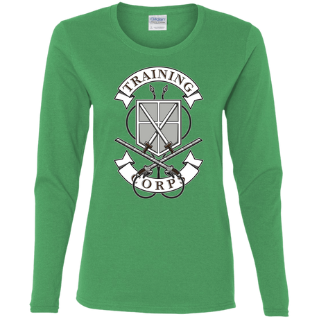 T-Shirts Irish Green / S AoT Training Corps Women's Long Sleeve T-Shirt
