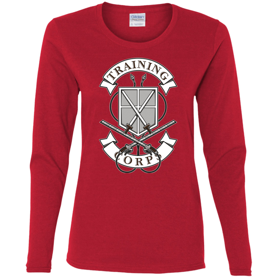 T-Shirts Red / S AoT Training Corps Women's Long Sleeve T-Shirt