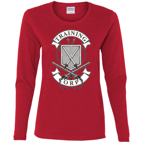 T-Shirts Red / S AoT Training Corps Women's Long Sleeve T-Shirt