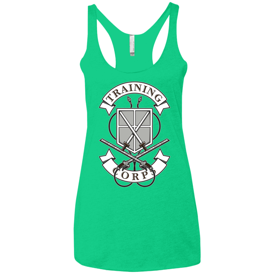T-Shirts Envy / X-Small AoT Training Corps Women's Triblend Racerback Tank