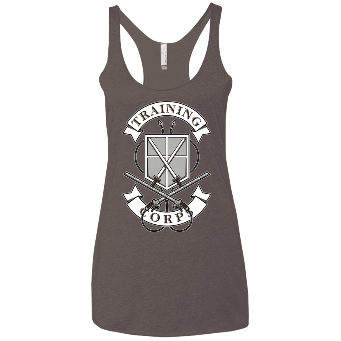 T-Shirts Macchiato / X-Small AoT Training Corps Women's Triblend Racerback Tank
