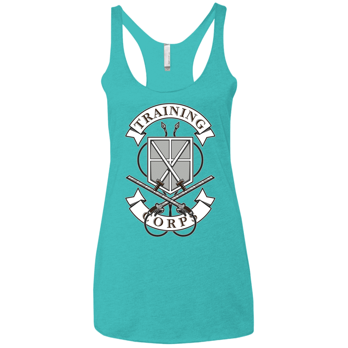 T-Shirts Tahiti Blue / X-Small AoT Training Corps Women's Triblend Racerback Tank