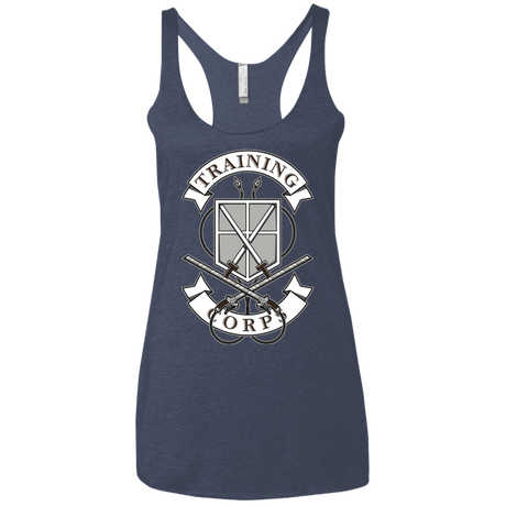 T-Shirts Vintage Navy / X-Small AoT Training Corps Women's Triblend Racerback Tank