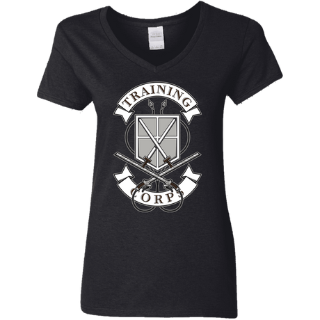 T-Shirts Black / S AoT Training Corps Women's V-Neck T-Shirt