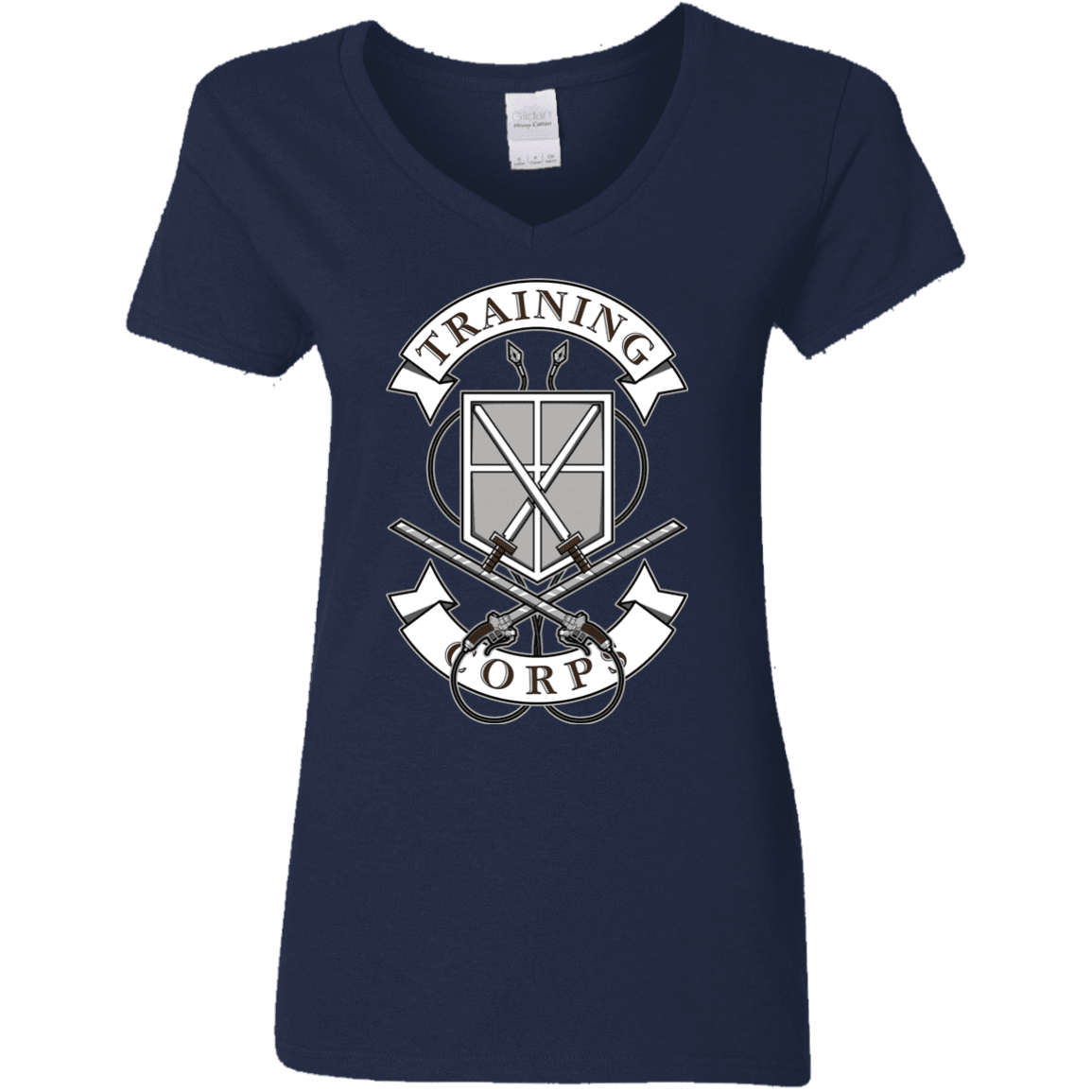 T-Shirts Navy / S AoT Training Corps Women's V-Neck T-Shirt