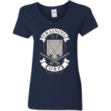 T-Shirts Navy / S AoT Training Corps Women's V-Neck T-Shirt