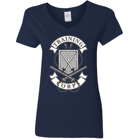 T-Shirts Navy / S AoT Training Corps Women's V-Neck T-Shirt