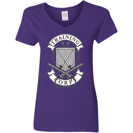 T-Shirts Purple / S AoT Training Corps Women's V-Neck T-Shirt