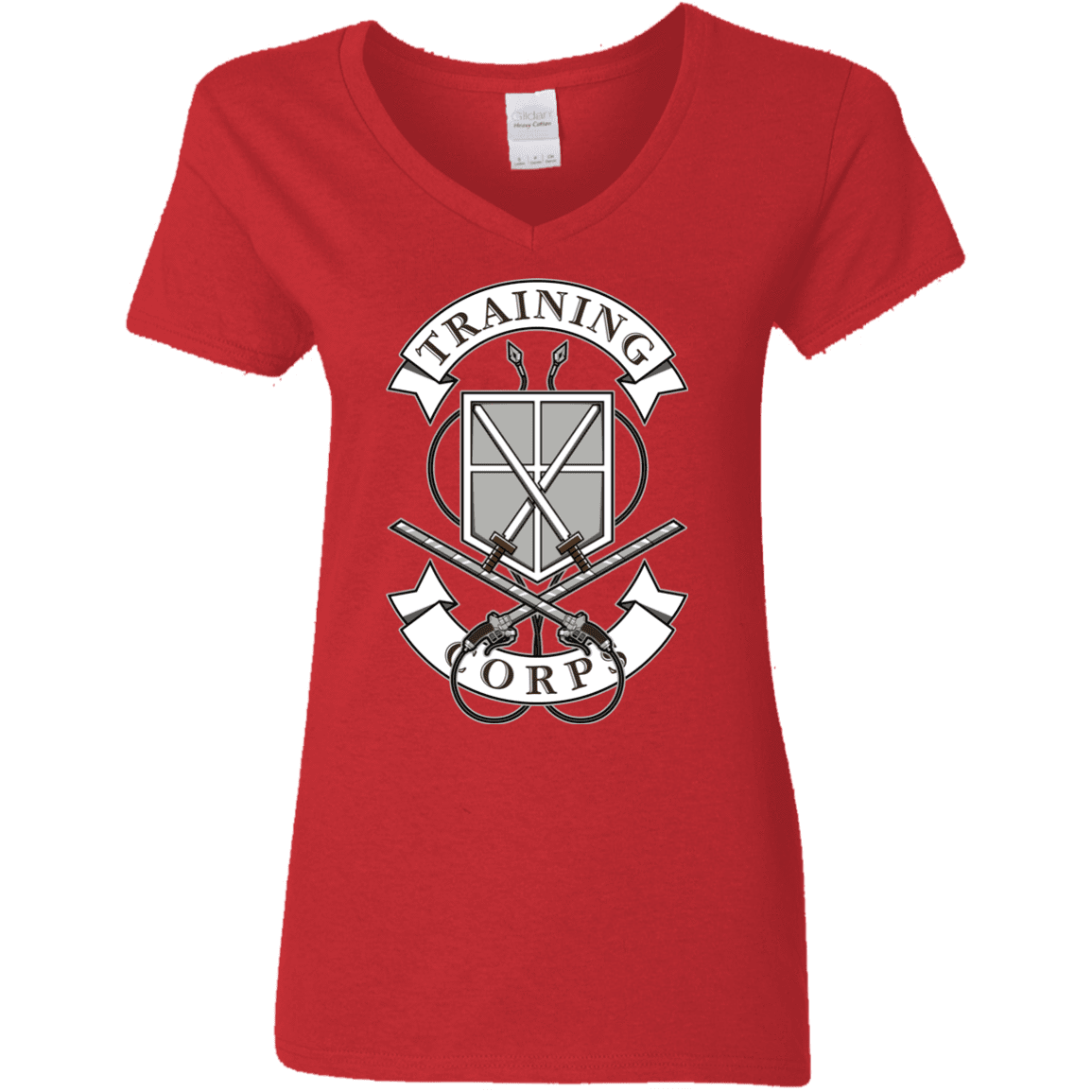 T-Shirts Red / S AoT Training Corps Women's V-Neck T-Shirt