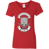 T-Shirts Red / S AoT Training Corps Women's V-Neck T-Shirt