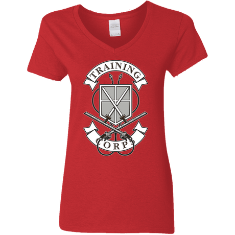 T-Shirts Red / S AoT Training Corps Women's V-Neck T-Shirt