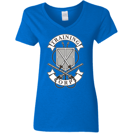 T-Shirts Royal / S AoT Training Corps Women's V-Neck T-Shirt