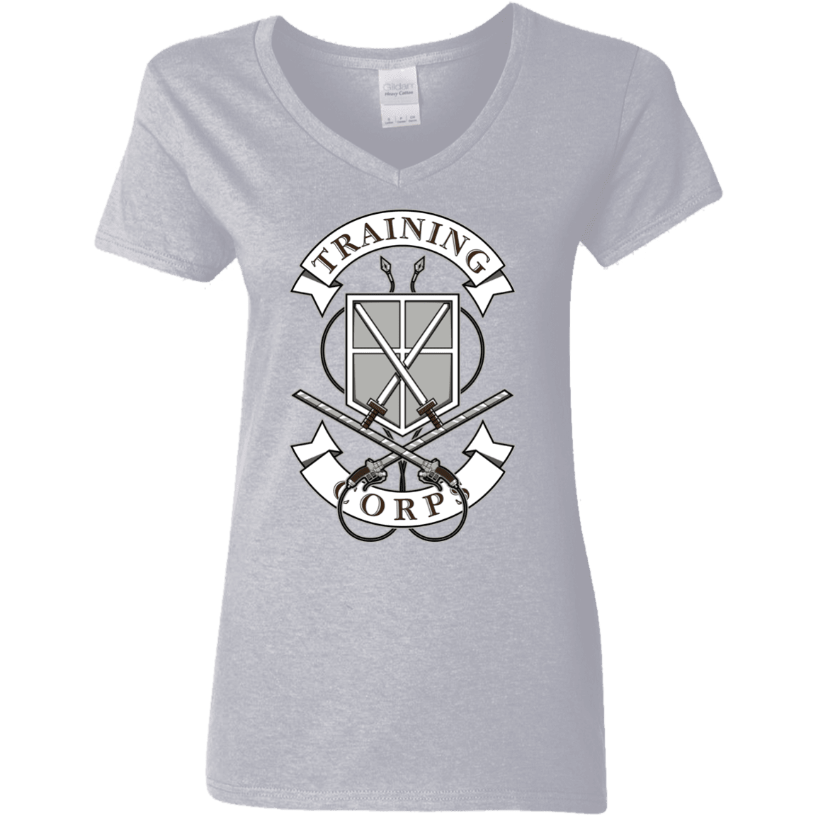 T-Shirts Sport Grey / S AoT Training Corps Women's V-Neck T-Shirt