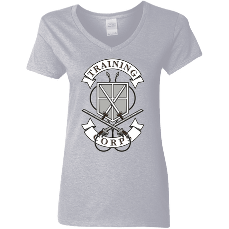 T-Shirts Sport Grey / S AoT Training Corps Women's V-Neck T-Shirt