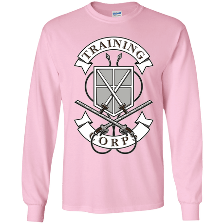 T-Shirts Light Pink / YS AoT Training Corps Youth Long Sleeve T-Shirt