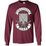 T-Shirts Maroon / YS AoT Training Corps Youth Long Sleeve T-Shirt