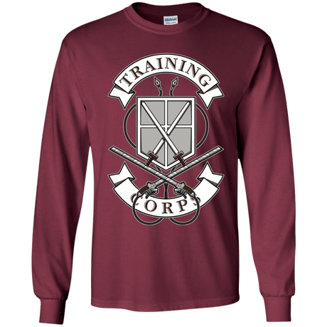 T-Shirts Maroon / YS AoT Training Corps Youth Long Sleeve T-Shirt