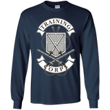 T-Shirts Navy / YS AoT Training Corps Youth Long Sleeve T-Shirt