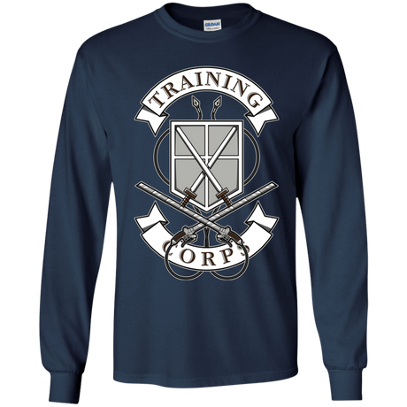 T-Shirts Navy / YS AoT Training Corps Youth Long Sleeve T-Shirt