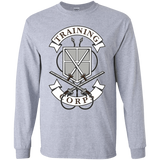 T-Shirts Sport Grey / YS AoT Training Corps Youth Long Sleeve T-Shirt