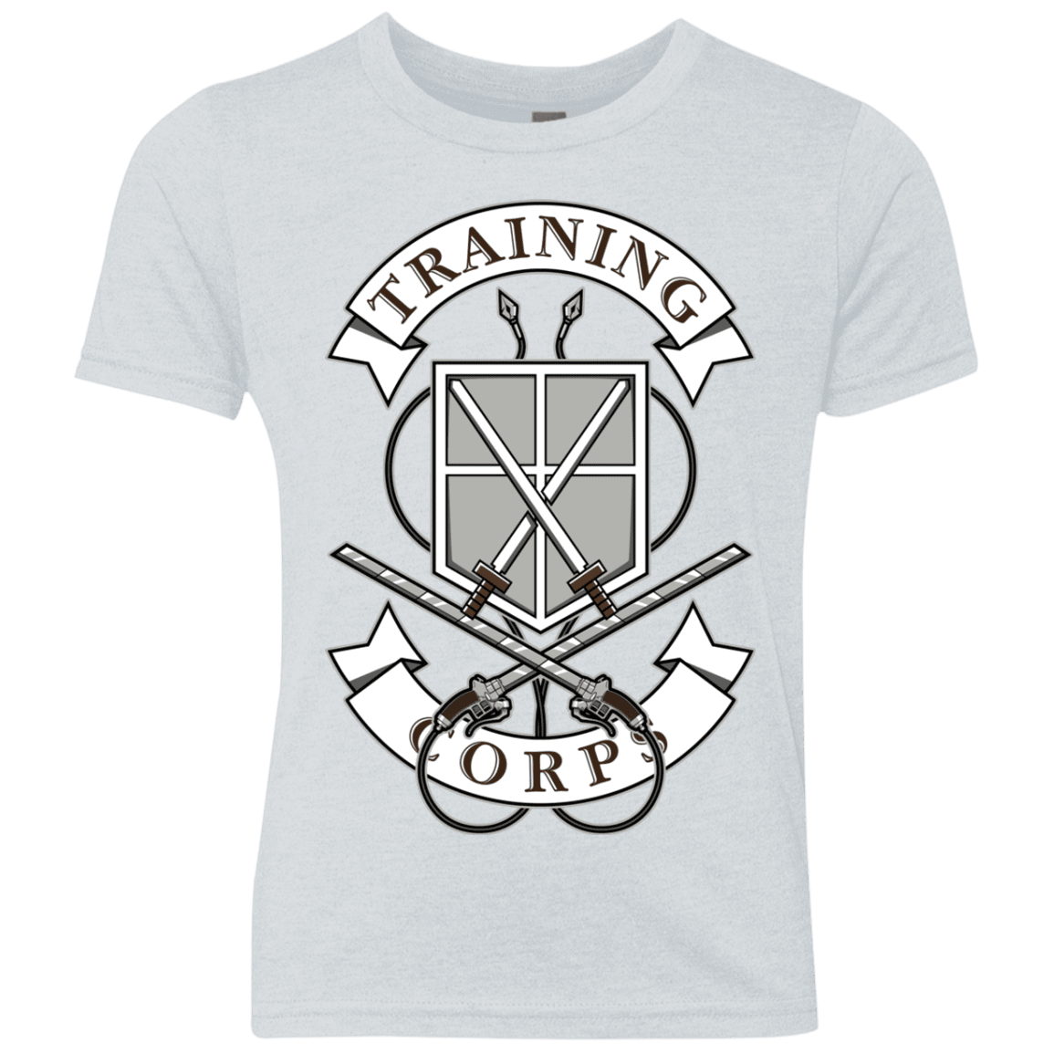 T-Shirts Heather White / YXS AoT Training Corps Youth Triblend T-Shirt