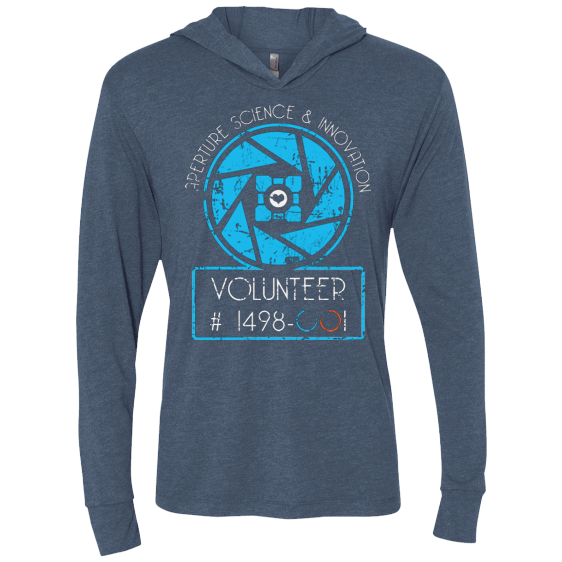 T-Shirts Indigo / X-Small Aperture Volunteer Triblend Long Sleeve Hoodie Tee