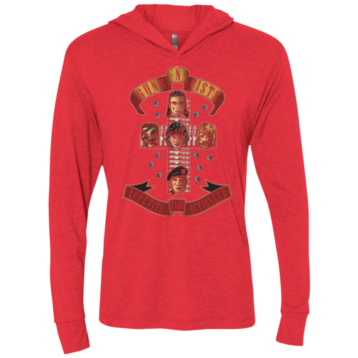 T-Shirts Vintage Red / X-Small Appetite for Actioneer Triblend Long Sleeve Hoodie Tee