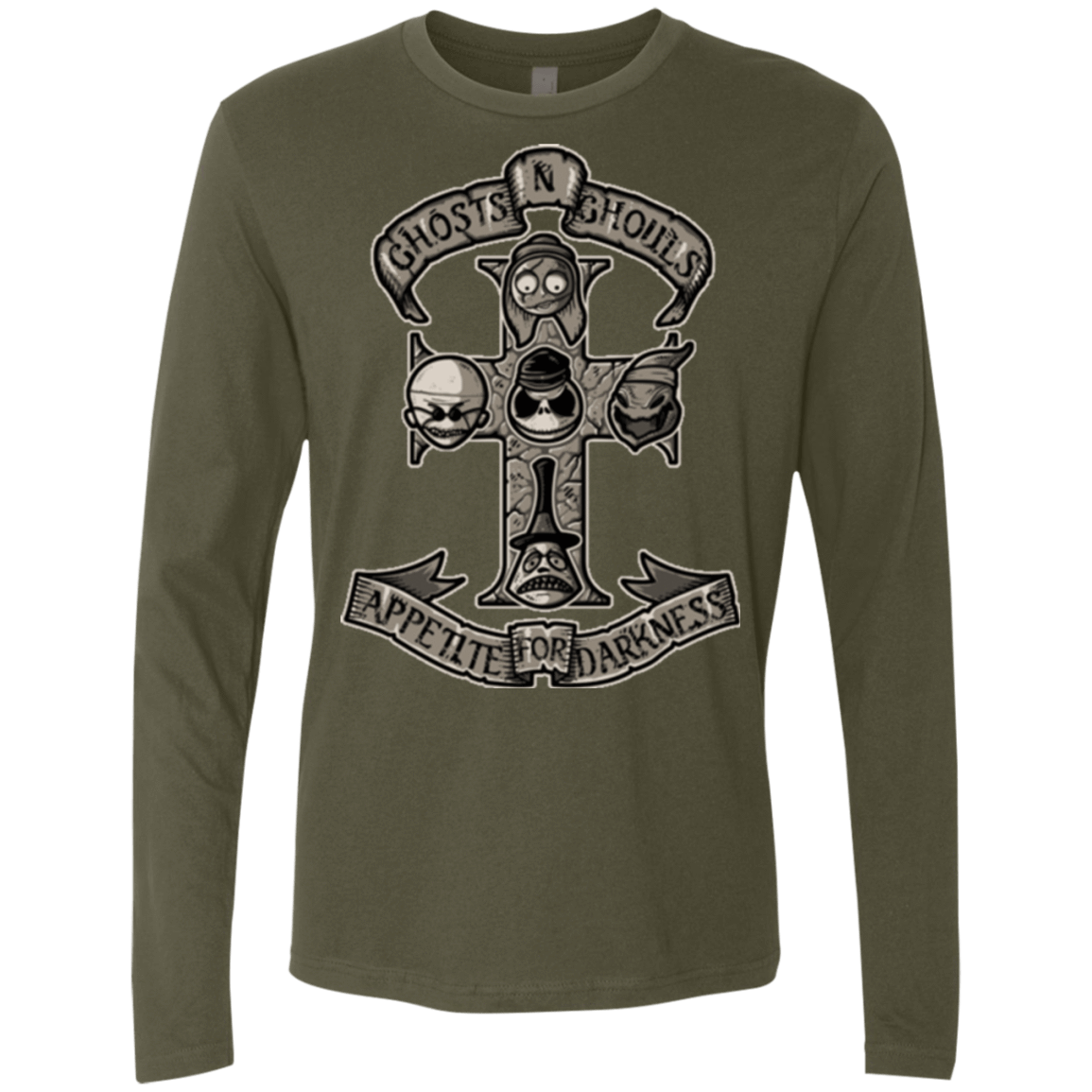 T-Shirts Military Green / Small APPETITE FOR DARKNESS Men's Premium Long Sleeve