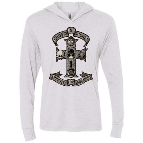 T-Shirts Heather White / X-Small APPETITE FOR DARKNESS Triblend Long Sleeve Hoodie Tee