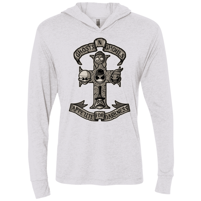 T-Shirts Heather White / X-Small APPETITE FOR DARKNESS Triblend Long Sleeve Hoodie Tee