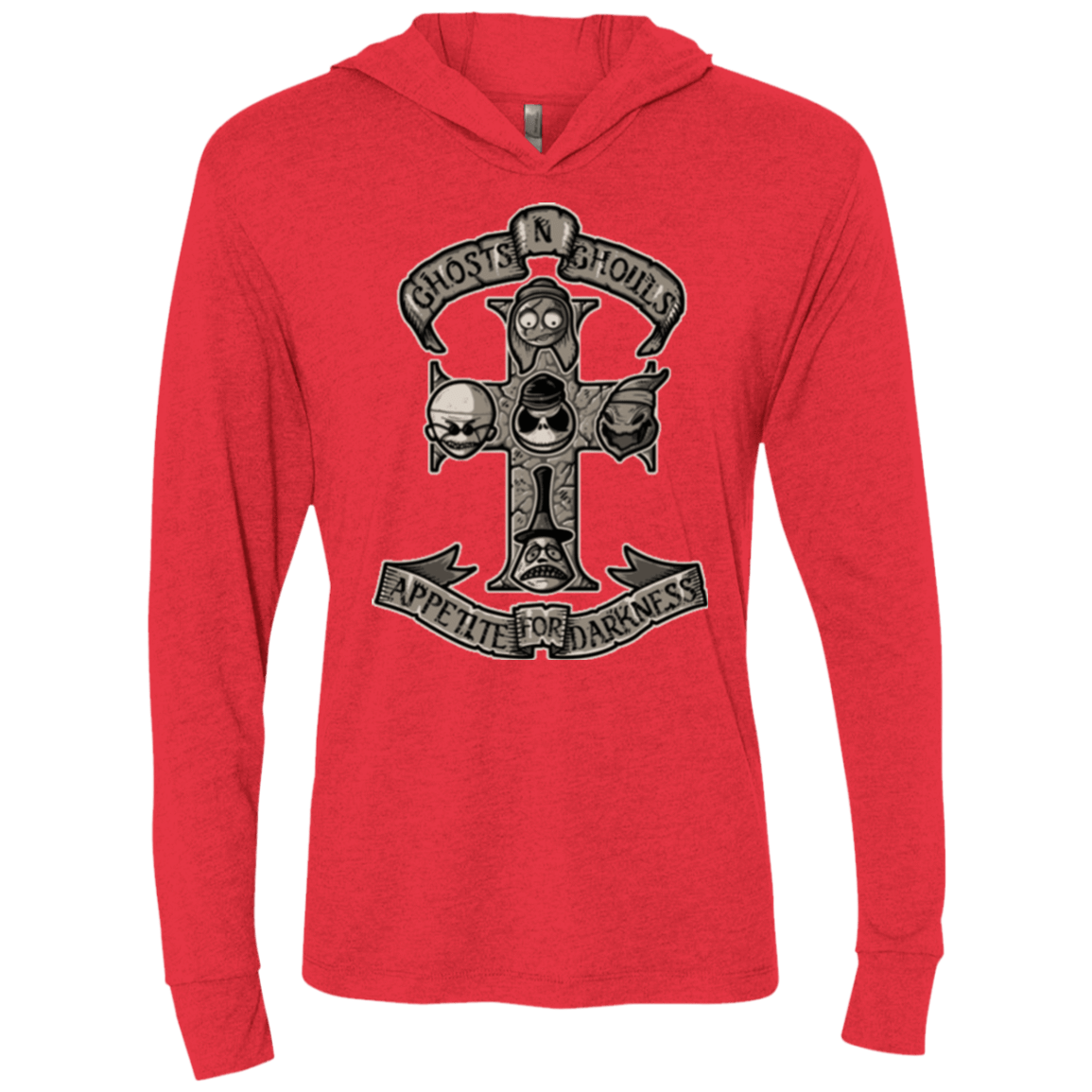 T-Shirts Vintage Red / X-Small APPETITE FOR DARKNESS Triblend Long Sleeve Hoodie Tee