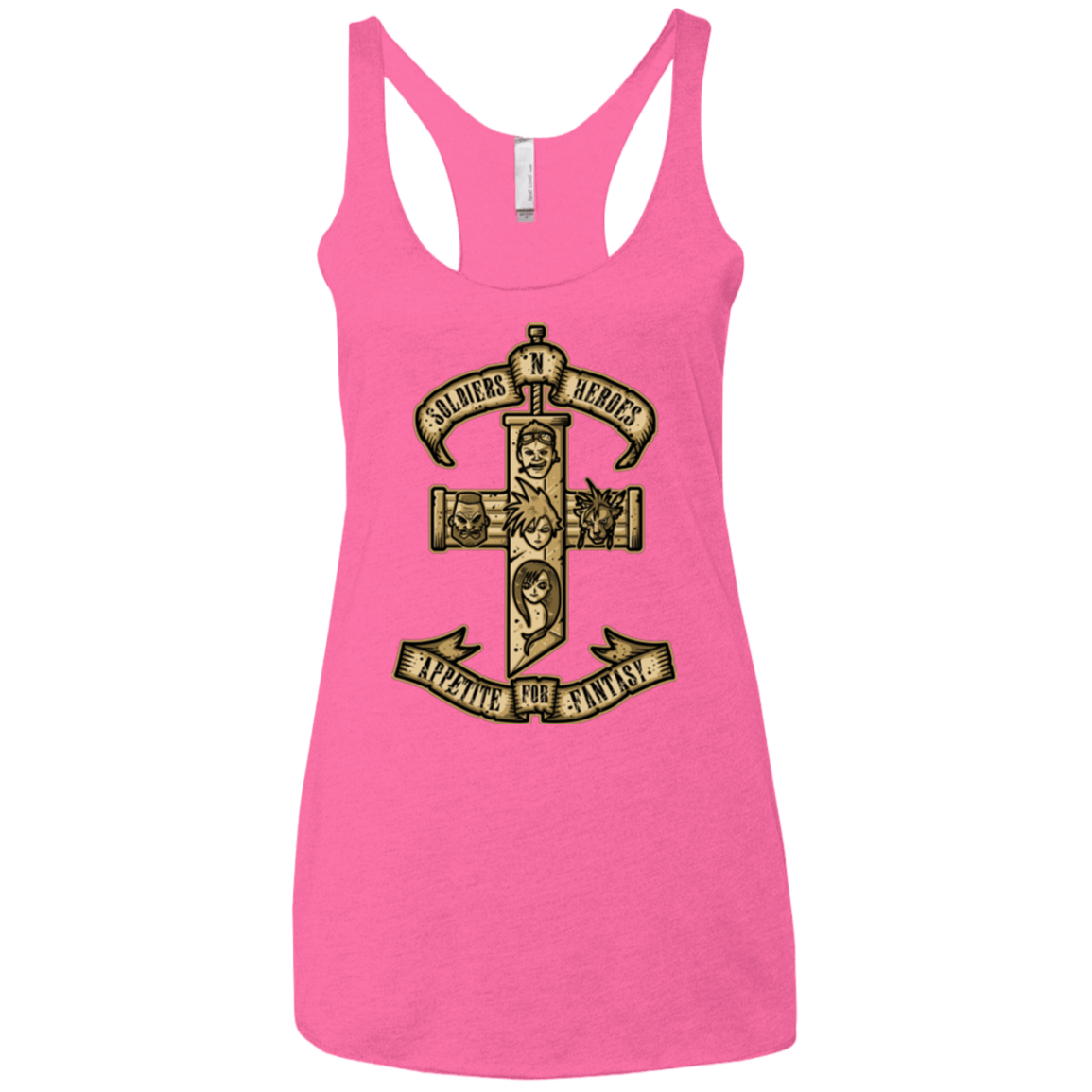 T-Shirts Vintage Pink / X-Small APPETITE FOR FANTASY Women's Triblend Racerback Tank