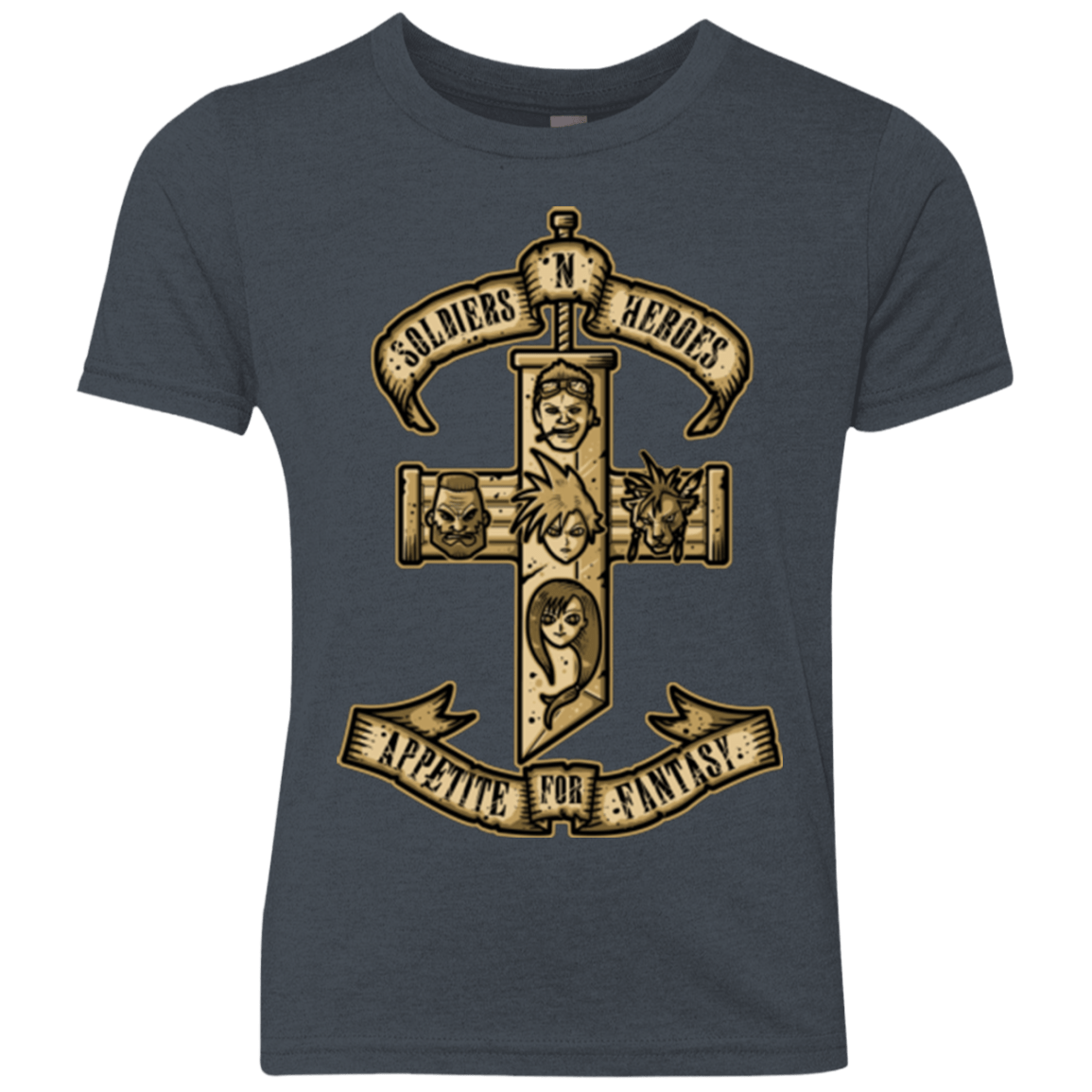 T-Shirts Vintage Navy / YXS APPETITE FOR FANTASY Youth Triblend T-Shirt