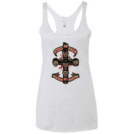 T-Shirts Heather White / X-Small APPETITE FOR FLESH Women's Triblend Racerback Tank