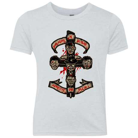 T-Shirts Heather White / YXS APPETITE FOR FLESH Youth Triblend T-Shirt