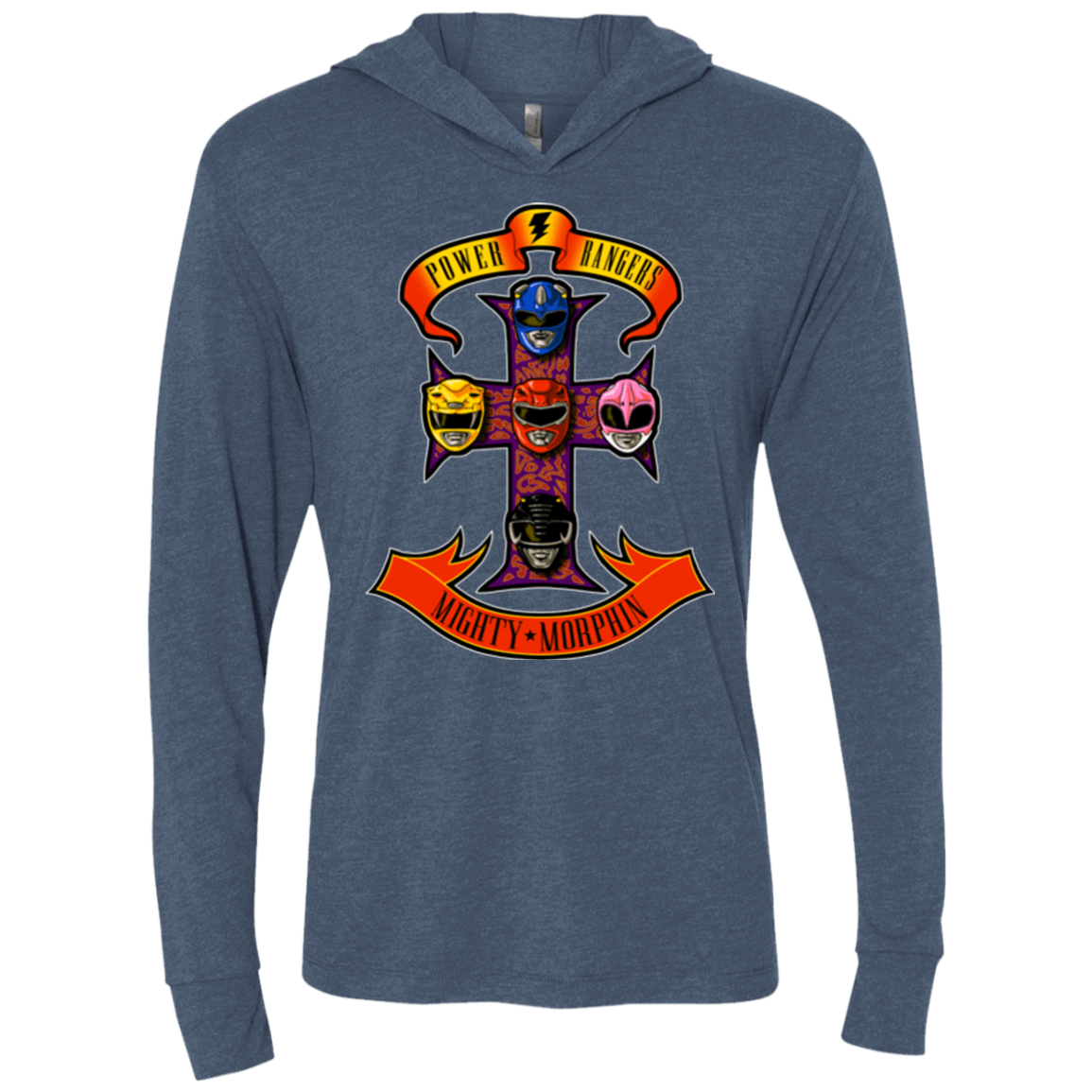 T-Shirts Indigo / X-Small Appetite for Morphin Triblend Long Sleeve Hoodie Tee