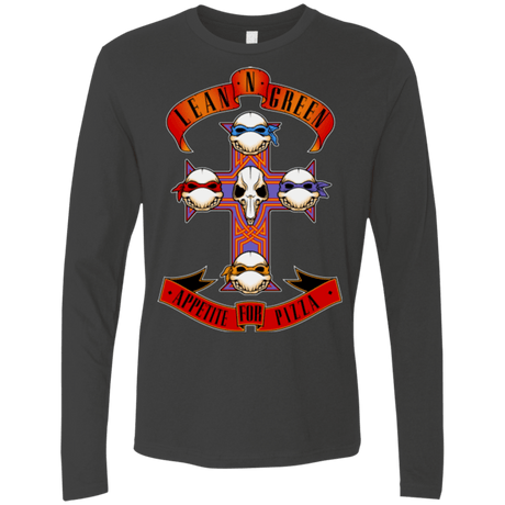 T-Shirts Heavy Metal / Small APPETITE FOR PIZZA Men's Premium Long Sleeve
