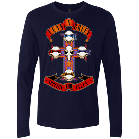 T-Shirts Midnight Navy / Small APPETITE FOR PIZZA Men's Premium Long Sleeve