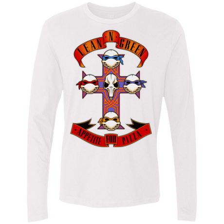 T-Shirts White / Small APPETITE FOR PIZZA Men's Premium Long Sleeve