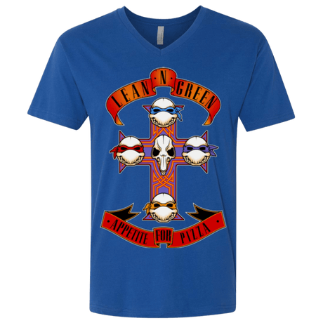 T-Shirts Royal / X-Small APPETITE FOR PIZZA Men's Premium V-Neck