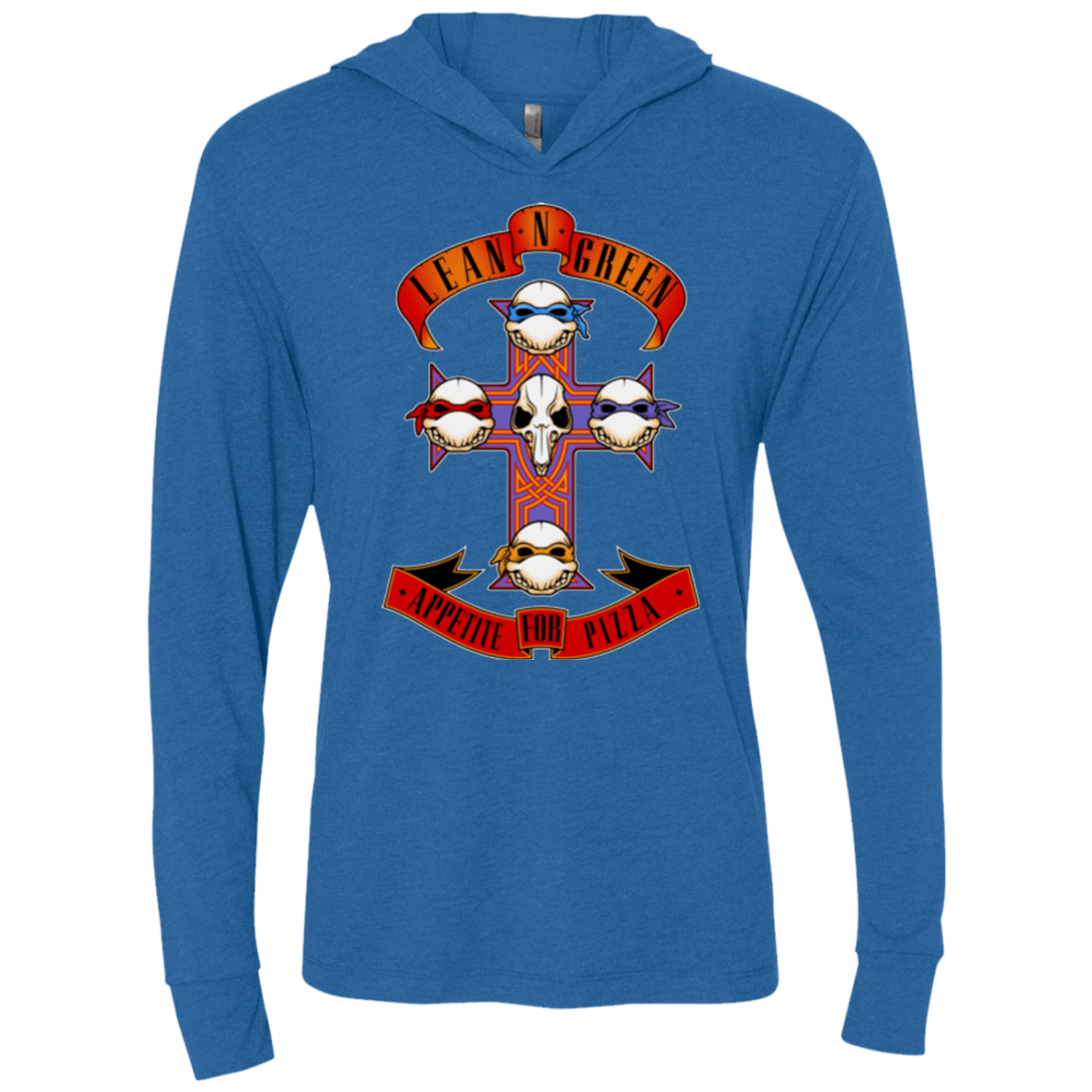 T-Shirts Vintage Royal / X-Small APPETITE FOR PIZZA Triblend Long Sleeve Hoodie Tee